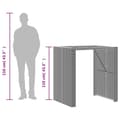 Miniatyrbilde 9 av 11: vidaXL Barbord med topp i akasie svart 105x80x110 cm polyrotting