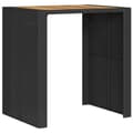 Miniatyrbilde 1 av 11: vidaXL Barbord med topp i akasie svart 105x80x110 cm polyrotting