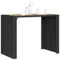 Miniatyrbillede 3 af 11: vidaXL havebord med akacietop 145x80x110 cm polyrattan sort