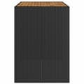 Miniatyrbillede 5 af 11: vidaXL havebord med akacietop 145x80x110 cm polyrattan sort