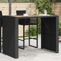 Miniatyrbillede 11 af 11: vidaXL havebord med akacietop 145x80x110 cm polyrattan sort