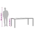 Miniatyrbillede 9 af 11: vidaXL havebord med glastop 190x90x75 cm polyrattan brun