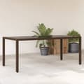 Miniatyrbillede 11 af 11: vidaXL havebord med glastop 190x90x75 cm polyrattan brun