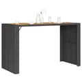 Miniatyrbillede 3 af 11: vidaXL havebord med akacietop 185x80x110 cm polyrattan sort