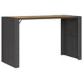Miniatyrbillede 6 af 11: vidaXL havebord med akacietop 185x80x110 cm polyrattan sort