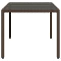 Miniatyrbillede 4 af 11: vidaXL havebord med glastop 150x90x75 cm polyrattan brun