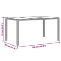 Miniatyrbillede 10 af 11: vidaXL havebord med glastop 150x90x75 cm polyrattan brun