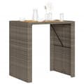 Miniatyrbilde 3 av 11: vidaXL Barbord med topp i akasie grå 105x80x110 cm polyrotting