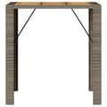 Miniatyrbilde 4 av 11: vidaXL Barbord med topp i akasie grå 105x80x110 cm polyrotting