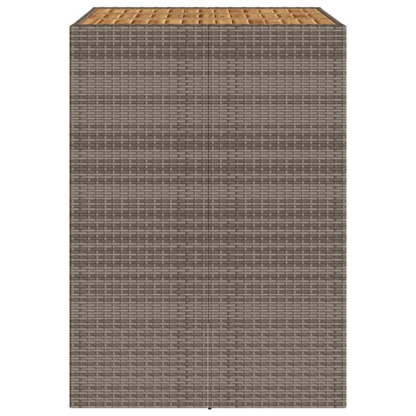 vidaXL Barbord med topp i akasie grå 105x80x110 cm polyrotting