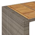 Miniatyrbilde 8 av 11: vidaXL Barbord med topp i akasie grå 105x80x110 cm polyrotting