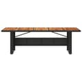 Miniatyrbillede 3 af 11: vidaXL havebord med akacietop 240x90x75 cm polyrattan sort