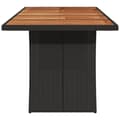 Miniatyrbillede 4 af 11: vidaXL havebord med akacietop 240x90x75 cm polyrattan sort