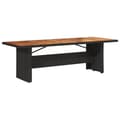 Miniatyrbillede 5 af 11: vidaXL havebord med akacietop 240x90x75 cm polyrattan sort