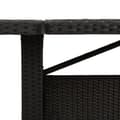Miniatyrbillede 7 af 11: vidaXL havebord med akacietop 240x90x75 cm polyrattan sort