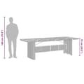 Miniatyrbillede 9 af 11: vidaXL havebord med akacietop 240x90x75 cm polyrattan sort