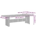Miniatyrbillede 10 af 11: vidaXL havebord med akacietop 240x90x75 cm polyrattan sort