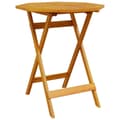 Miniatyrbilde 5 av 11: vidaXL Sammenleggbart hagebord Ø70x75 cm heltre akasie