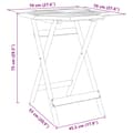 Miniatyrbilde 10 av 11: vidaXL Sammenleggbart hagebord Ø70x75 cm heltre akasie
