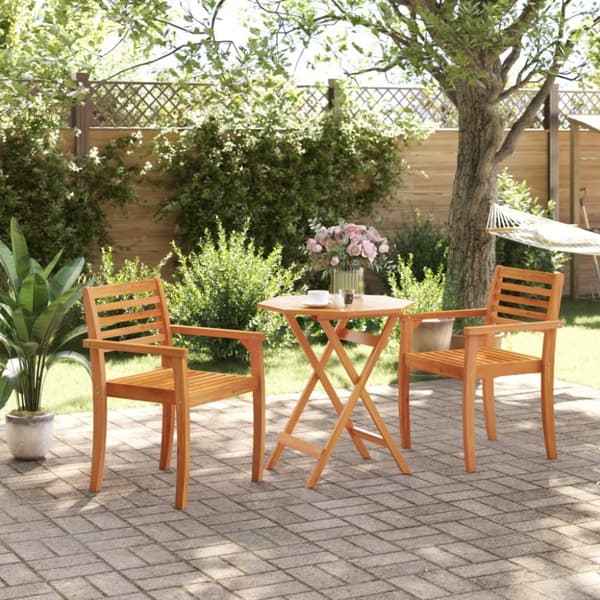 vidaXL Sammenleggbart hagebord Ø70x75 cm heltre akasie