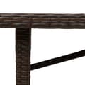 Miniatyrbild 7 av 11: vidaXL Trädgårdsbord med glasskiva brun 240x90x75 cm konstrotting