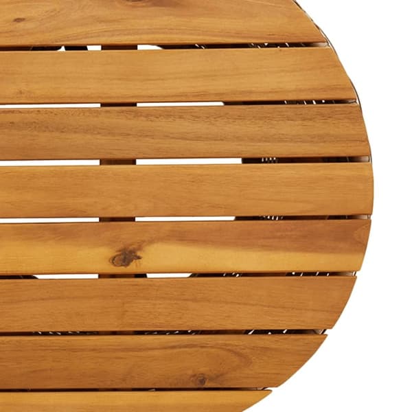 vidaXL sidebord trommeformet polyrattan og massivt træ beige