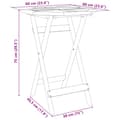 Miniatyrbilde 10 av 11: vidaXL Sammenleggbart hagebord Ø60x75 cm heltre akasie