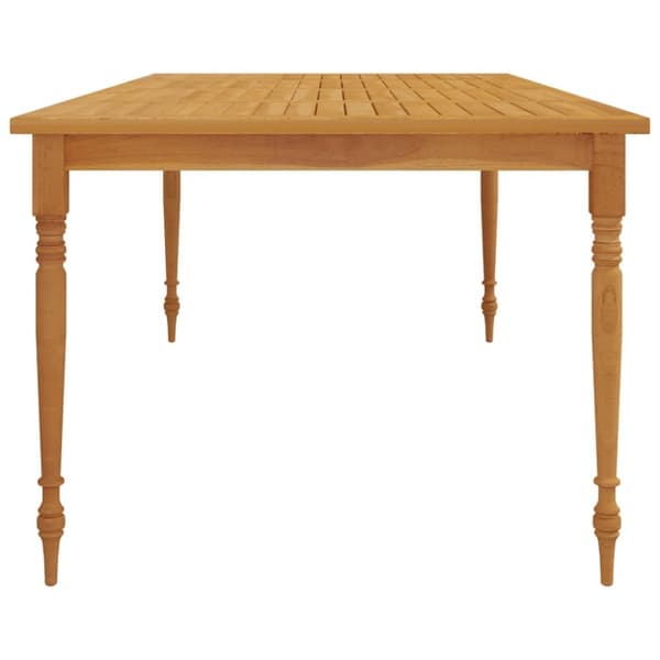 vidaXL Batavia pöytä 200x100x75 cm täysi tiikki