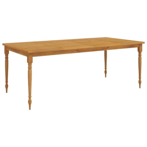 vidaXL Batavia pöytä 200x100x75 cm täysi tiikki