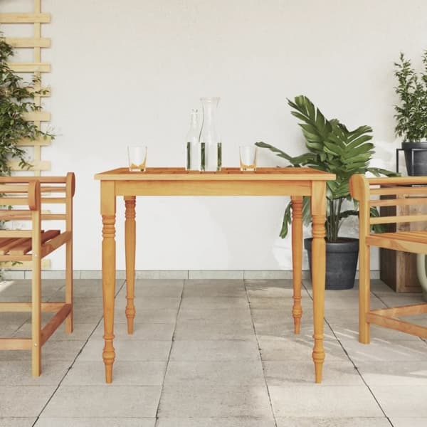 vidaXL Batavia-bord 85x85x75 cm massivt teaktræ