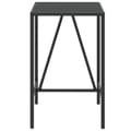 Miniatyrbillede 2 af 6: vidaXL barbord med glasplade 70x70x110 cm polyrattan sort