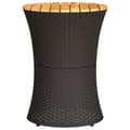Miniatyrbilde 4 av 10: vidaXL Sidebord for hage trommeformet svart polyrotting og heltre