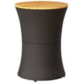 Miniatyrbilde 5 av 10: vidaXL Sidebord for hage trommeformet svart polyrotting og heltre