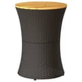 Miniatyrbilde 1 av 10: vidaXL Sidebord for hage trommeformet svart polyrotting og heltre