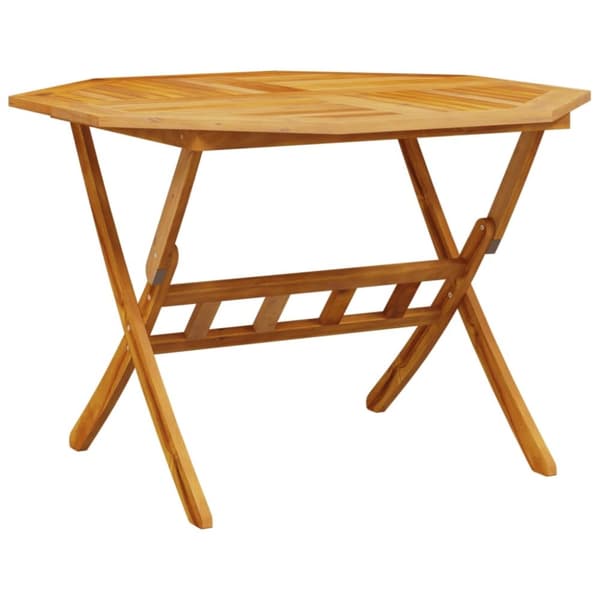 vidaXL foldbart havebord Ø110x75 cm massivt akacietræ