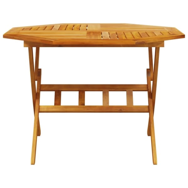 vidaXL Sammenleggbart hagebord Ø110x75 cm heltre akasie