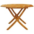 Miniatyrbilde 4 av 11: vidaXL Sammenleggbart hagebord Ø110x75 cm heltre akasie