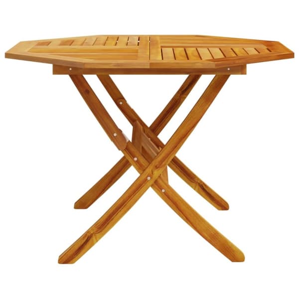 vidaXL Sammenleggbart hagebord Ø110x75 cm heltre akasie
