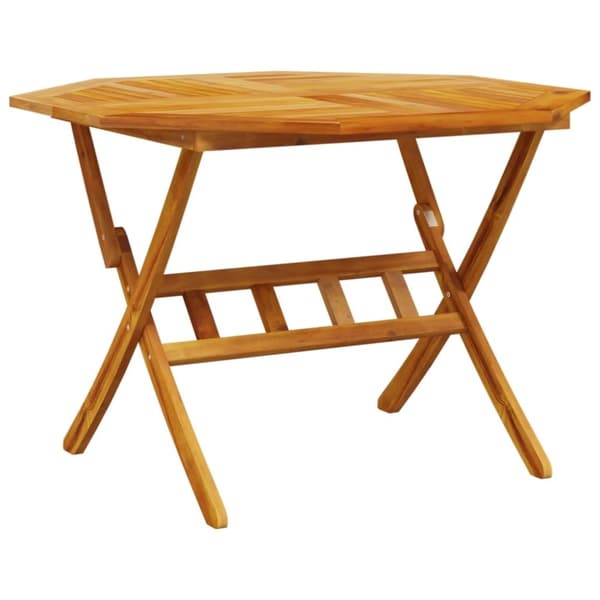 vidaXL Sammenleggbart hagebord Ø110x75 cm heltre akasie