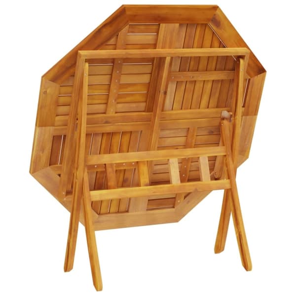 vidaXL Sammenleggbart hagebord Ø110x75 cm heltre akasie