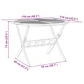 Miniatyrbilde 10 av 11: vidaXL Sammenleggbart hagebord Ø110x75 cm heltre akasie
