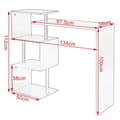 Miniatyrbillede 3 af 9: Rootz multifunktionelt roterende barbord - Opbevaringsbord - Drejeligt bord - Pladsbesparende - Rigelig opbevaring - Holdbar - 134cm x 112cm x 38cm