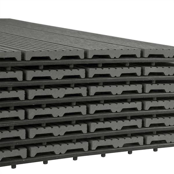 Rootz WPC -terassilaatat - ulkoterassi - patiolaatat - kestävä, helppo asentaa, vähän huoltoa vaativa - 30 cm x 60 cm x 1,8 cm
