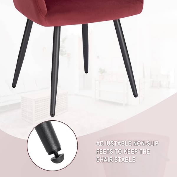 Rootz 4 ruokapöydän tuolin setti - Nojatuolit samettipäällyksellä - Ergonominen ja ylellinen - Mukava, kestävä, monipuolinen - Metallirunko - Istuin 4