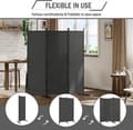 Miniatyrbillede 5 af 8: Rootz Folde Screen - Privacy Screen - Room Divider - Holdbar polyester - Alsidig og bærbar - Nem at rengøre - 167cm x 172cm / 223cm x 172cm
