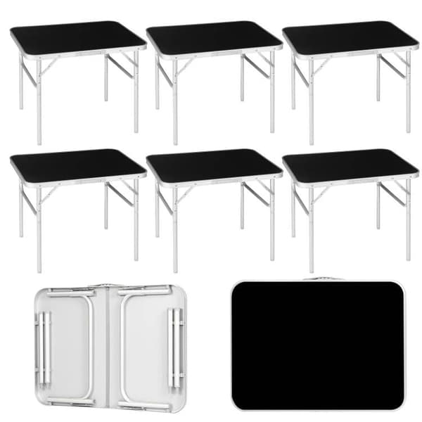 Rootz Ultimate udendørs foldebord - Justerbart picnicbord - Bærbart campingbord - Let, robust, multifunktionelt - Aluminium og MDF - 55 cm x 25,5/58,5