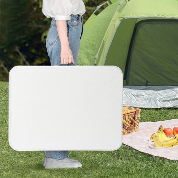 Rootz Ultimate Udendørs foldebordssæt - Bærbart picnicbord - Justerbart campingbord - Let, holdbart, ingen montering påkrævet - 55 cm x 25,5/58,5 cm x