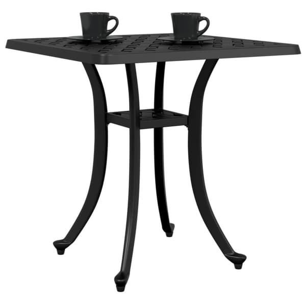 vidaXL havebord 53x53x53 cm støbt aluminium sort