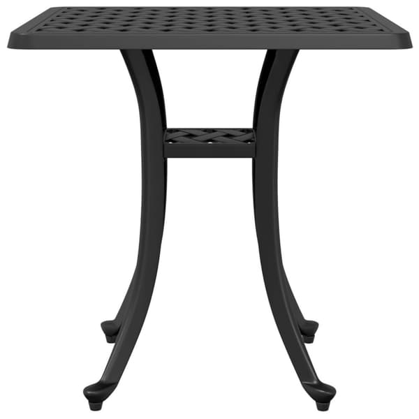 vidaXL Trädgårdsbord svart 53x53x53 cm gjuten aluminium