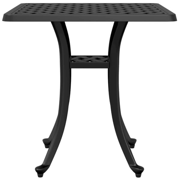vidaXL Trädgårdsbord svart 53x53x53 cm gjuten aluminium